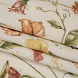 Printed Cotton Canvas - Autumn Flowering Stems and Butterflies - British Imported