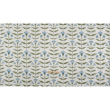 Printed Cotton Canvas - Bluebell Balanced Flower Stems - British Imported