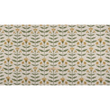 Printed Cotton Canvas - Marigold Balanced Flower Stems - British Imported