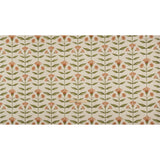 Printed Cotton Canvas - Terracotta Balanced Flower Stems - British Imported