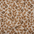 Printed Cotton Canvas - Ginger Budding Flowers and Leaves - British Imported