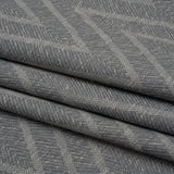 Recycled Polyester and Cotton Drapery Twill Woven - Ink Chevrons - British Imported