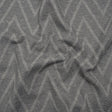 Recycled Polyester and Cotton Drapery Twill Woven - Ink Chevrons - British Imported