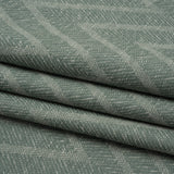 Recycled Polyester and Cotton Drapery Twill Woven - Kingfisher Chevrons - British Imported
