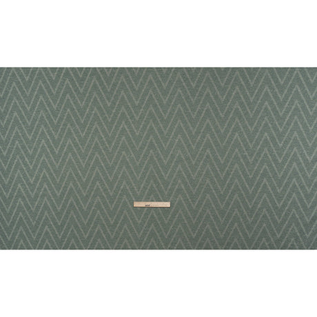 Recycled Polyester and Cotton Drapery Twill Woven - Kingfisher Chevrons - British Imported