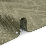 Recycled Polyester and Cotton Drapery Twill Woven - Moss Chevrons - British Imported