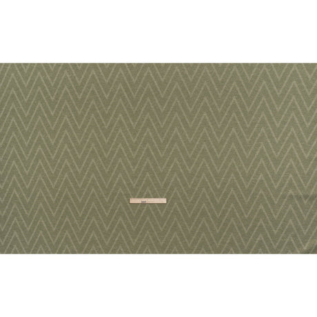 Recycled Polyester and Cotton Drapery Twill Woven - Moss Chevrons - British Imported