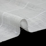 Textured Open Weave Double Wide Drapery Sheers Fabric - Oyster Tactile Stripes - British Imported
