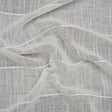 Textured Open Weave Double Wide Drapery Sheers Fabric - Oyster Tactile Stripes - British Imported