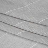 Textured Open Weave Double Wide Drapery Sheers Fabric - Pebble Tactile Stripes - British Imported