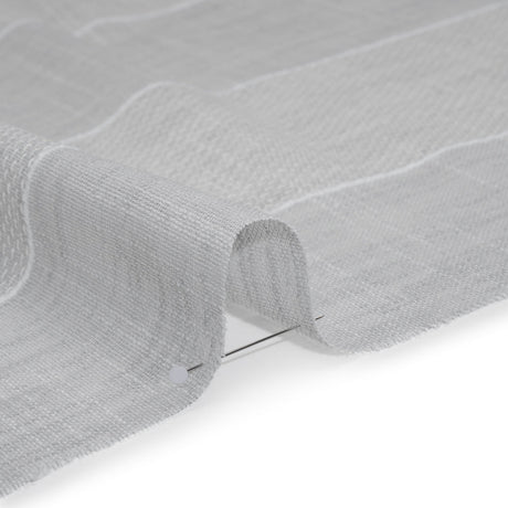 Textured Open Weave Double Wide Drapery Sheers Fabric - Pebble Tactile Stripes - British Imported