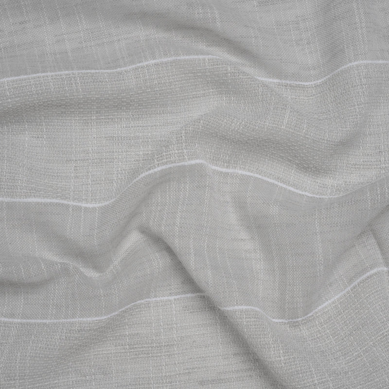Textured Open Weave Double Wide Drapery Sheers Fabric - Pebble Tactile Stripes - British Imported