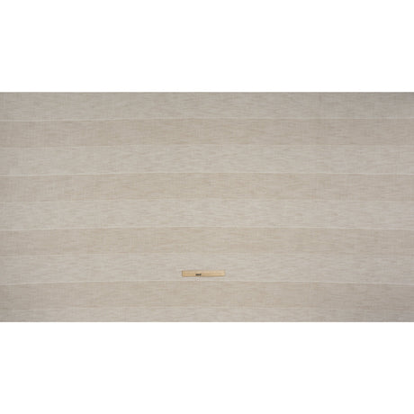 Textured Open Weave Double Wide Drapery Sheers Fabric - Sand Tactile Stripes - British Imported