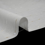 Slubbed Double Wide Drapery Sheers Fabric - Sand Eyelash Fringe Dot Stripes - British Imported