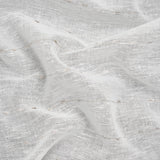 Slubbed Double Wide Drapery Sheers Fabric - Stone Eyelash Fringe Dot Stripes - British Imported