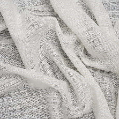 Slubbed Double Wide Drapery Sheers Woven Fabric - Chalk - British Imported