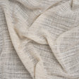 Slubbed Double Wide Drapery Sheers Woven Fabric - Ecru - British Imported