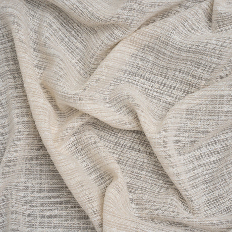 Slubbed Double Wide Drapery Sheers Woven Fabric - Ecru - British Imported