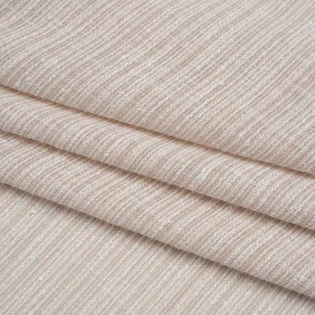 Slubbed Double Wide Drapery Sheers Woven Fabric - Flax - British Imported