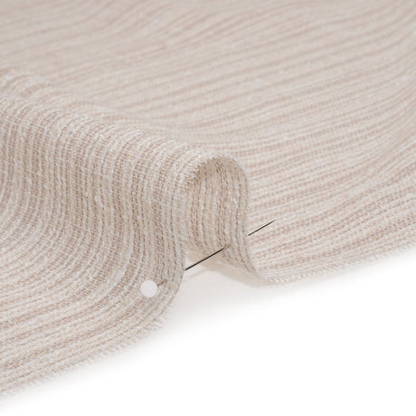 Slubbed Double Wide Drapery Sheers Woven Fabric - Flax - British Imported