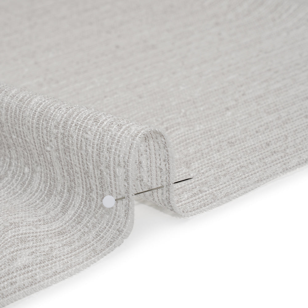 Slubbed Double Wide Drapery Sheers Woven Fabric - Pebble - British Imported