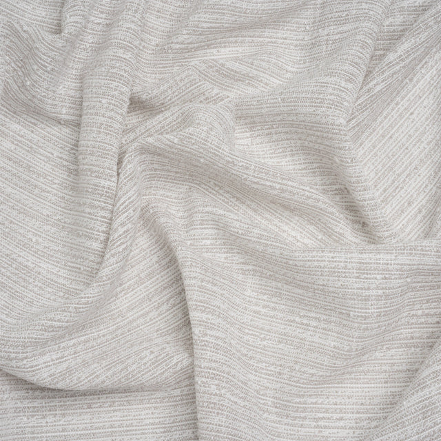 Slubbed Double Wide Drapery Sheers Woven Fabric - Pebble - British Imported