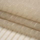 Double Wide Drapery Sheers Woven Fabric - Parchment Textured Checks - British Imported