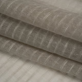 Double Wide Drapery Sheers Woven Fabric - Smoke Textured Checks - British Imported