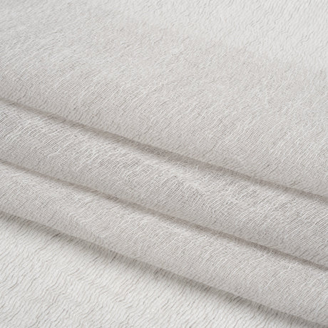 Wrinkled Look Loosely Woven Double Wide Drapery Sheers Fabric - Pebble - British Imported