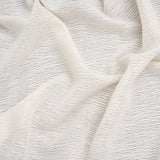 Corded Double Wide Drapery Sheers Fabric - Ecru Abstract Texture - British Imported