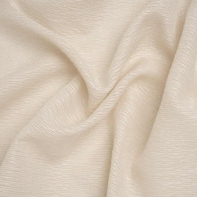 Corded Double Wide Drapery Sheers Fabric - Sand Abstract Texture - British Imported