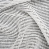 Slubbed Double Wide Drapery Sheers Woven - Chalk Sheer Stripes - British Imported