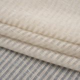 Slubbed Double Wide Drapery Sheers Woven - Putty Sheer Stripes - British Imported