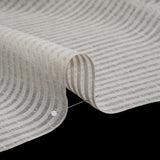 Slubbed Double Wide Drapery Sheers Woven - Putty Sheer Stripes - British Imported