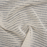 Slubbed Double Wide Drapery Sheers Woven - Putty Sheer Stripes - British Imported