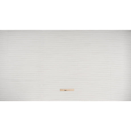 Creped Gauzy Double Wide Drapery Sheers Fabric - Pebble Slubbed Stripes - British Imported