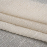 Slubbed Cotton and Linen Double Wide Drapery Sheers Fabric - Ecru Heathered - British Imported