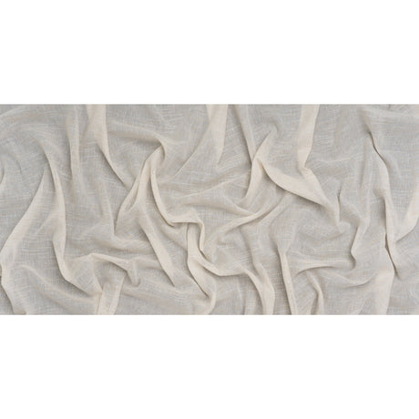Slubbed Cotton and Linen Double Wide Drapery Sheers Fabric - Ecru Heathered - British Imported