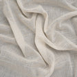 Slubbed Cotton and Linen Double Wide Drapery Sheers Fabric - Ecru Heathered - British Imported