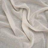 Slubbed Cotton and Linen Double Wide Drapery Sheers Fabric - Ecru Heathered - British Imported