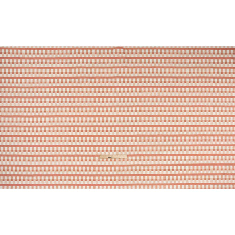 Cotton and Linen Canvas Print - Raspberry Geometric Block Stripes - British Imported