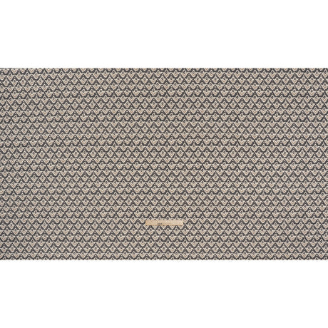 Cotton and Linen Canvas Print - Charcoal Rows of Diamonds - British Imported