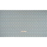 Cotton and Linen Canvas Print - Indigo Rows of Diamonds - British Imported