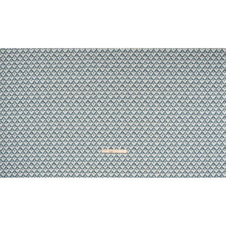 Cotton and Linen Canvas Print - Indigo Rows of Diamonds - British Imported