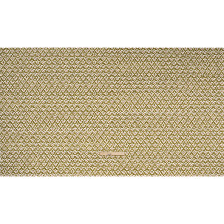 Cotton and Linen Canvas Print - Olive Rows of Diamonds - British Imported