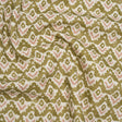 Cotton and Linen Canvas Print - Olive Rows of Diamonds - British Imported