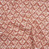 Cotton and Linen Canvas Print - Raspberry Rows of Diamonds - British Imported