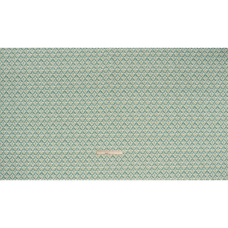 Cotton and Linen Canvas Print - Teal Rows of Diamonds - British Imported