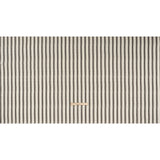 Cotton and Linen Canvas Print - Charcoal Stripes and Dots - British Imported
