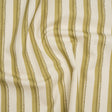 Cotton and Linen Canvas Print - Olive Stripes and Dots - British Imported